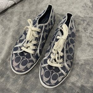 Coach shoes size 8 1/2 jeans color used but good condition.
